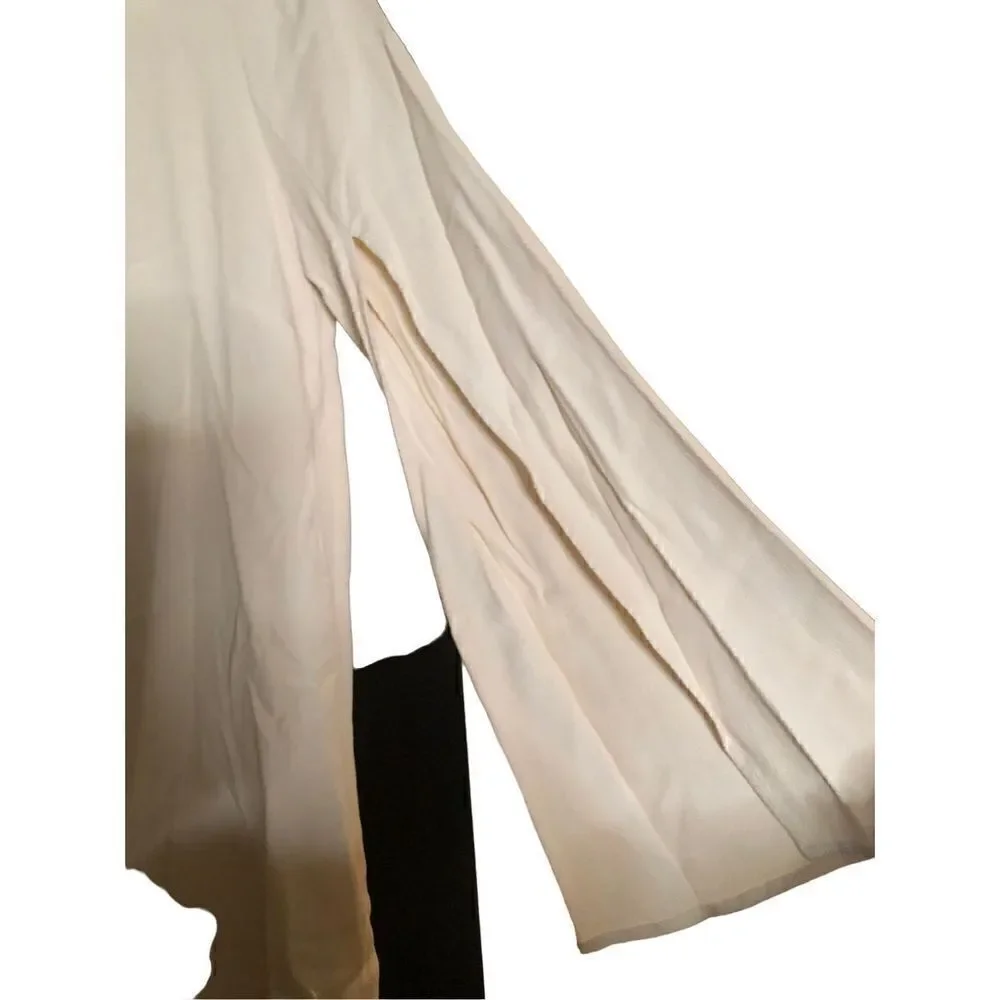 Free People Dress Womens XS Cape Slit Sleeve Off White Minimalist Boatneck